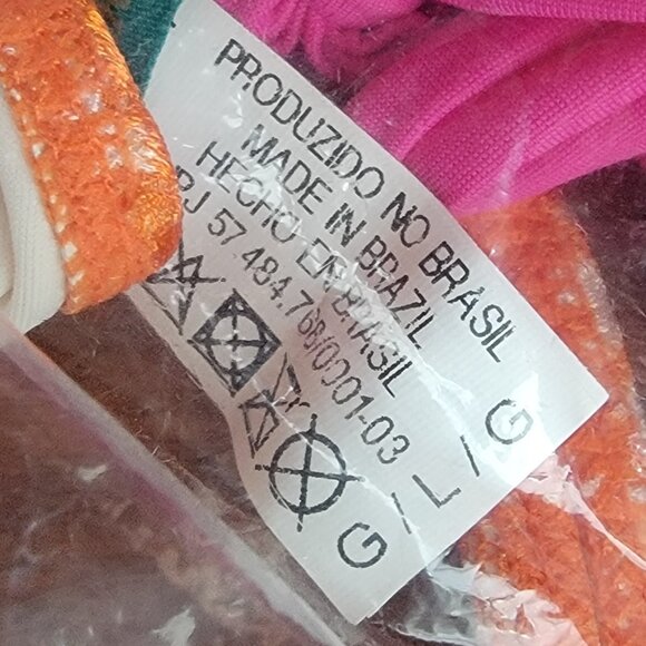 Cia Martima Orange & Pink Knit Side Tie Bikini Bottom - Picture 6 of 9